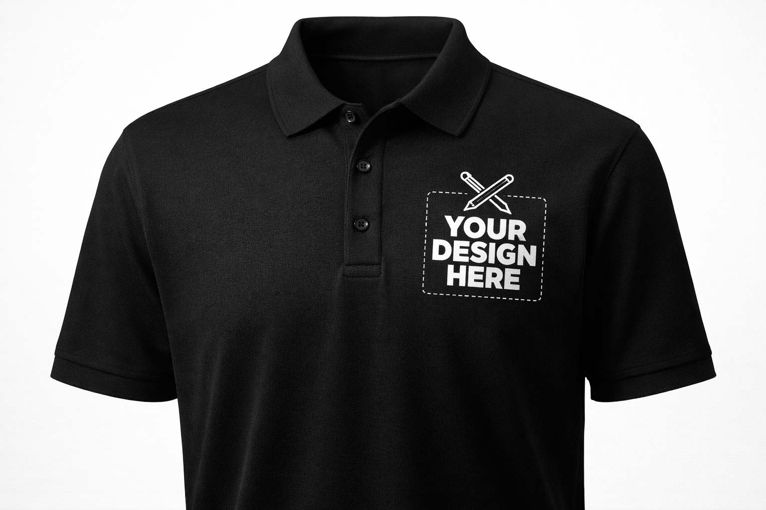 Custom Embroidery Polo Shirt – Left Chest Logo Upload your Own Design