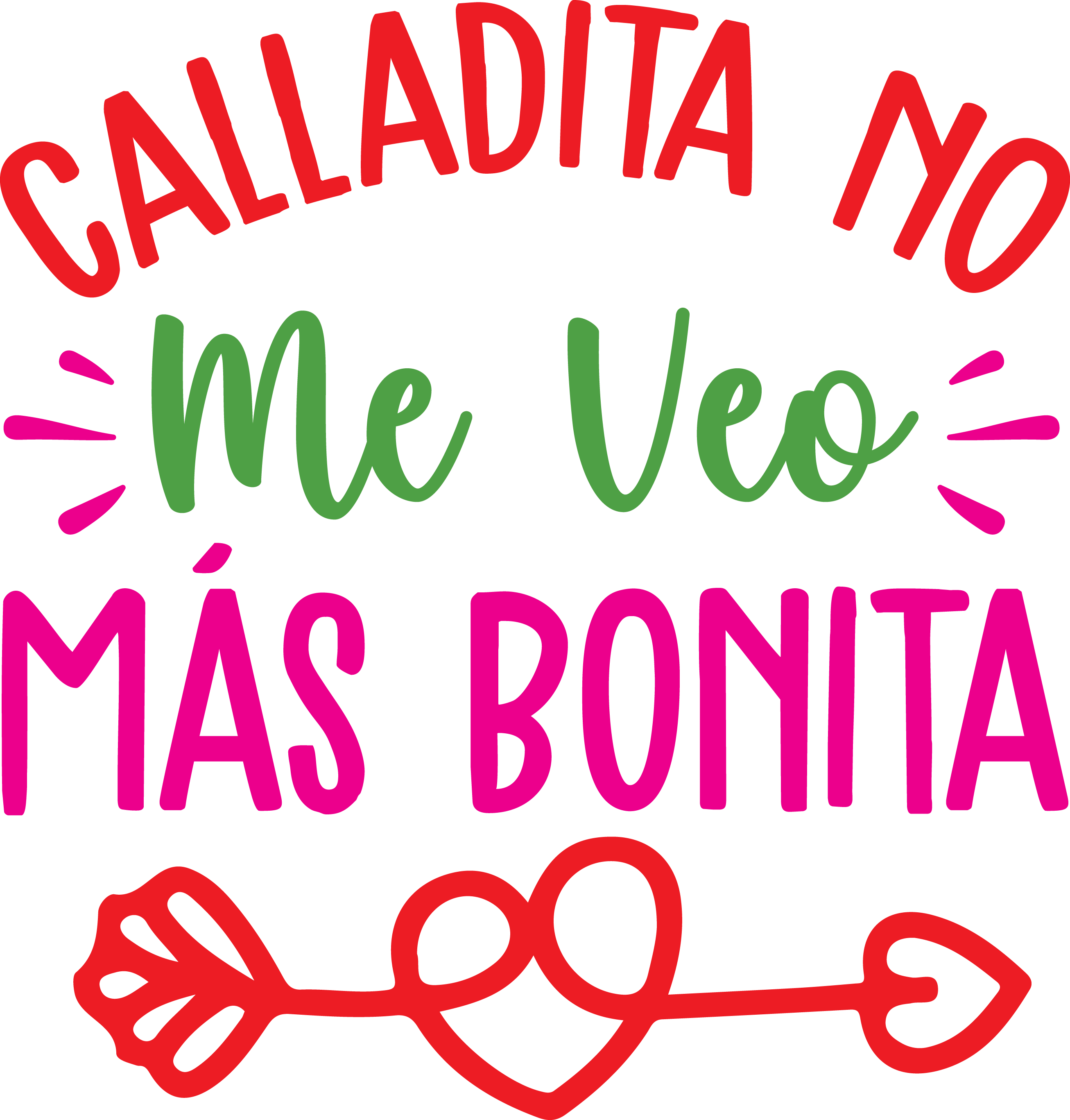Calladita No Me Veo Más Bonita DTF Transfer | 10" Ready-to-Press Heat Transfer | Funny Spanish Graphic for T-Shirts