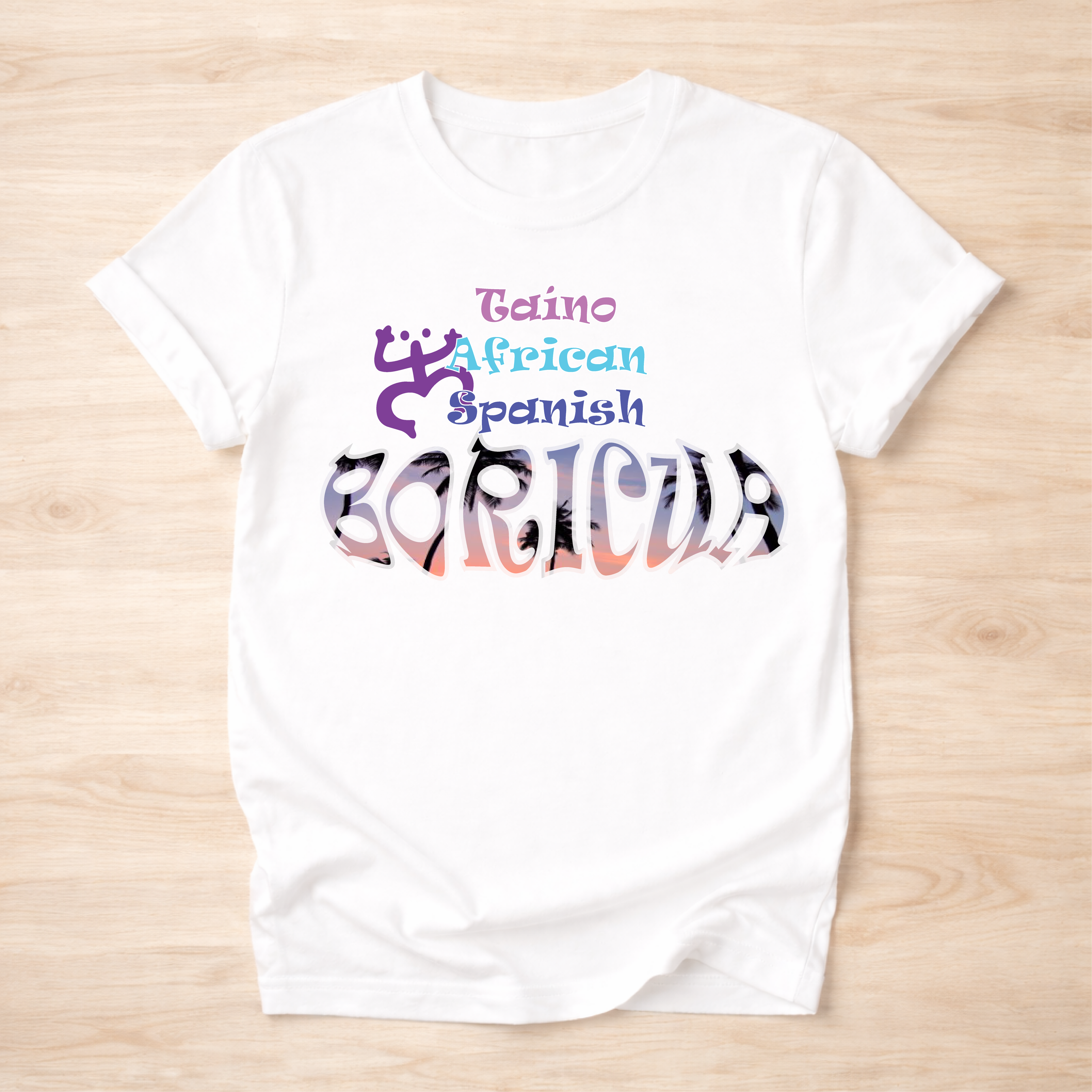 Womens Taíno African Spanish BORICUA Pride Tee/T-Shirt