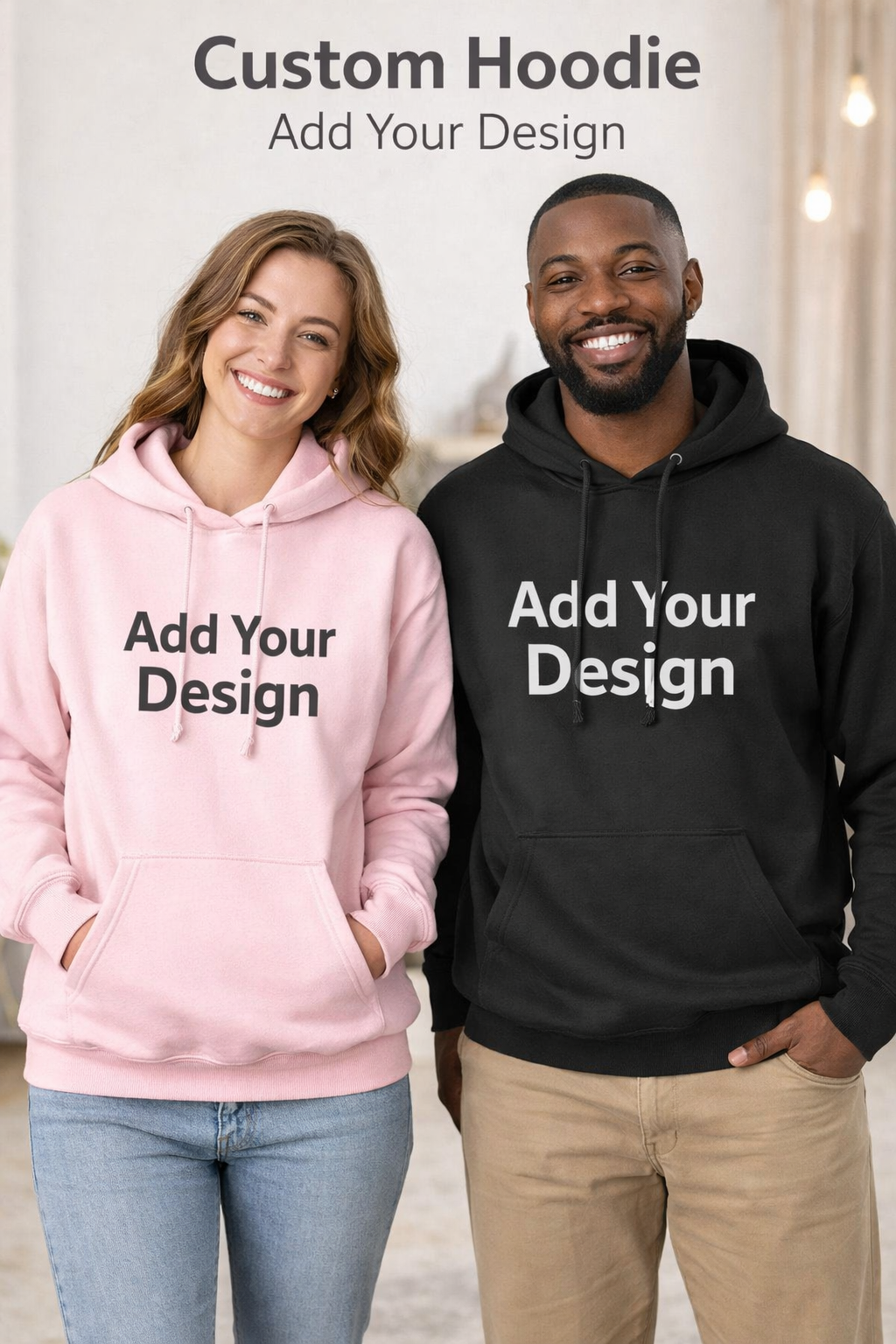 Custom Unisex Hoodies - Upload Your Design Premium Quality Printing