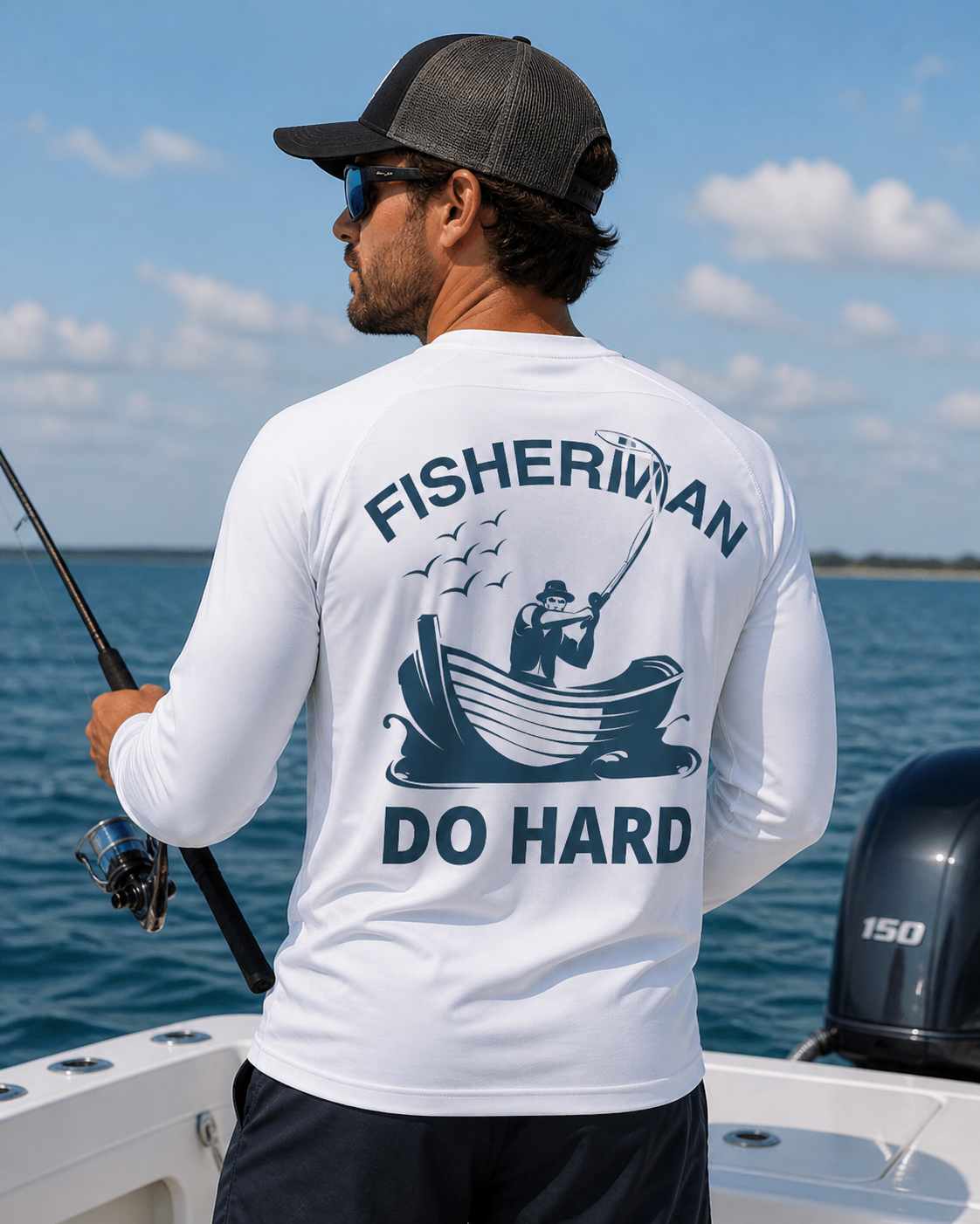 Fisherman Do Hard Performance Long Sleeve Shirt