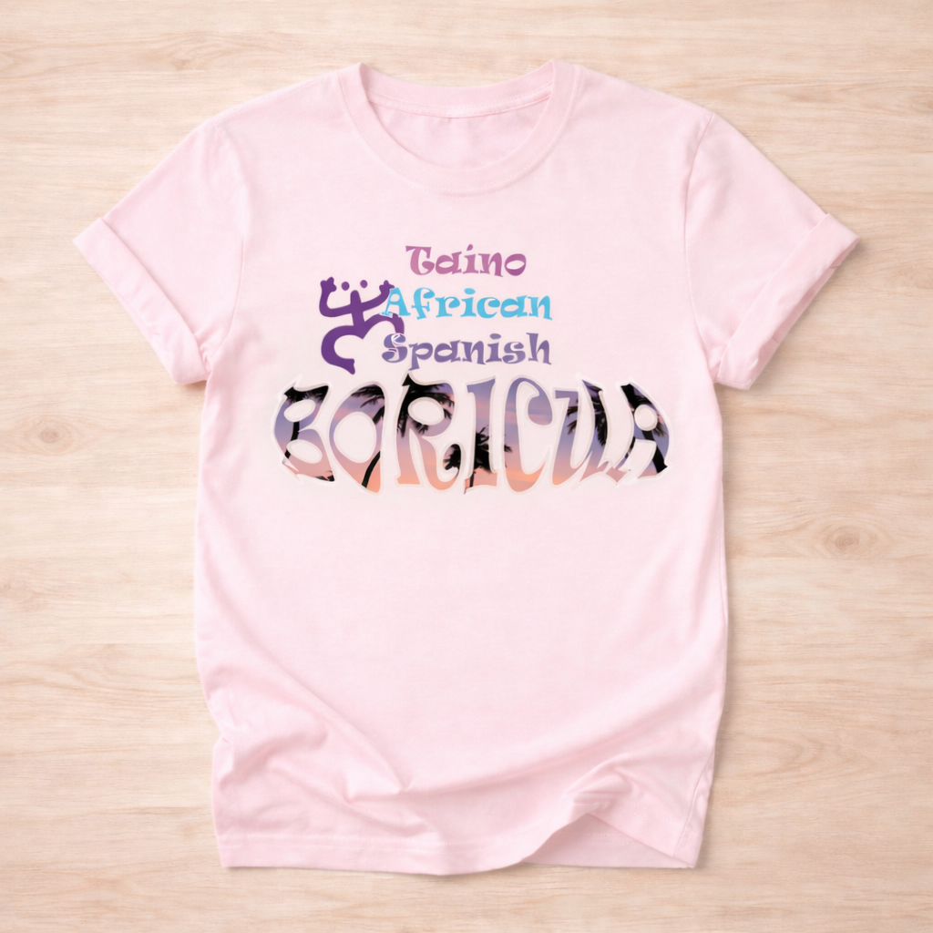 Womens Taíno African Spanish BORICUA Pride Tee/T-Shirt