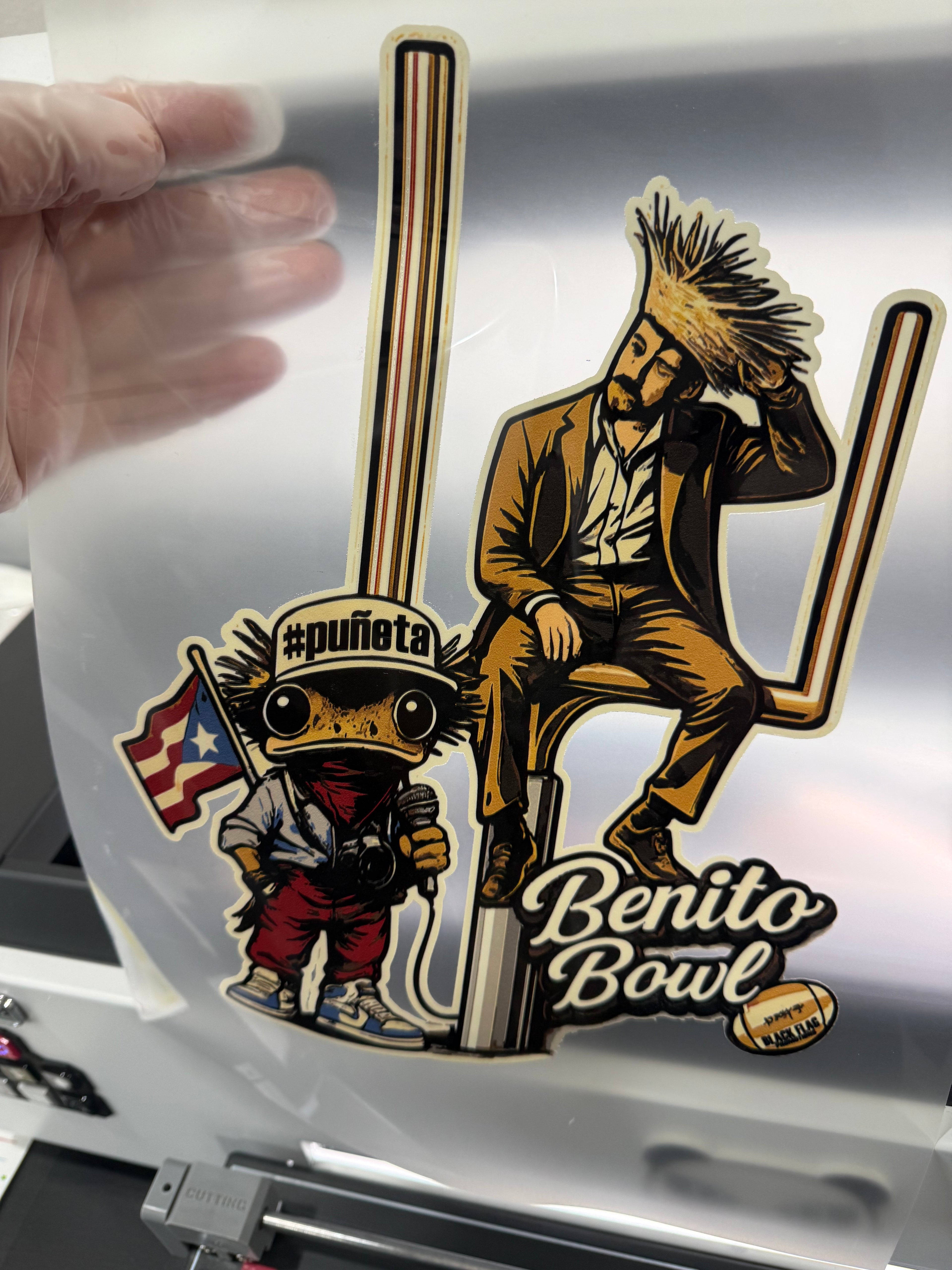 Puerto Rico DTF Transfer | Benito Bowl, Ready to Press No Weeding