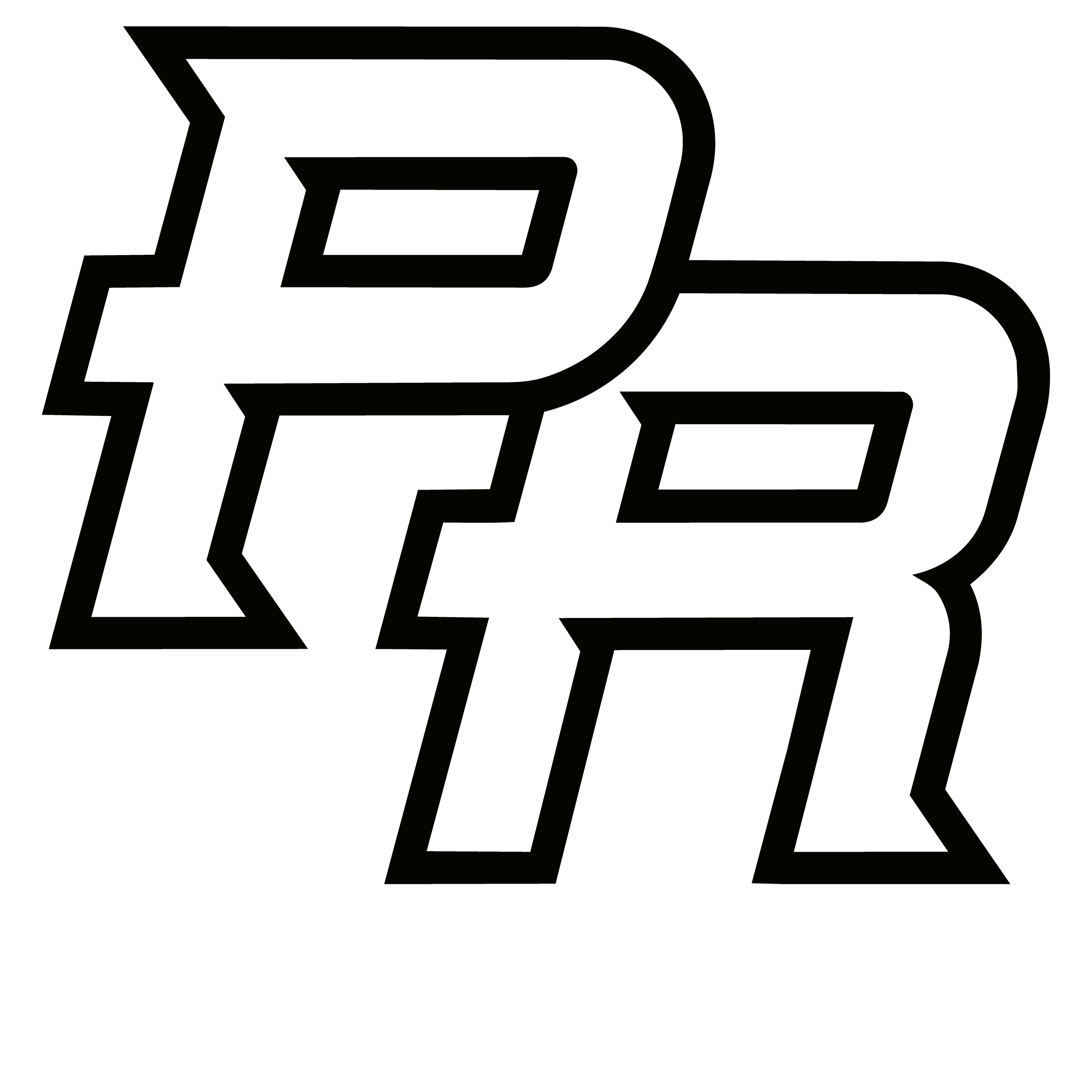 Black and white logo with PR Baseball logo on a white background