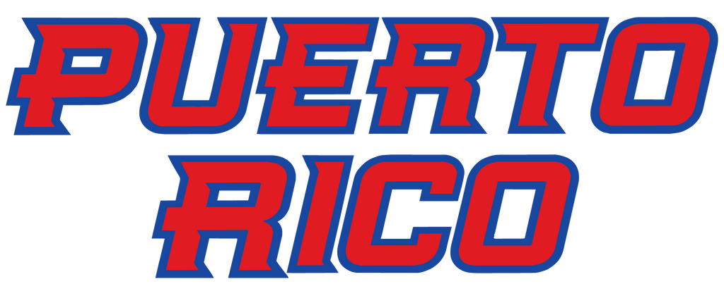 Text 'PUERTO RICO' in red and blue digital download png