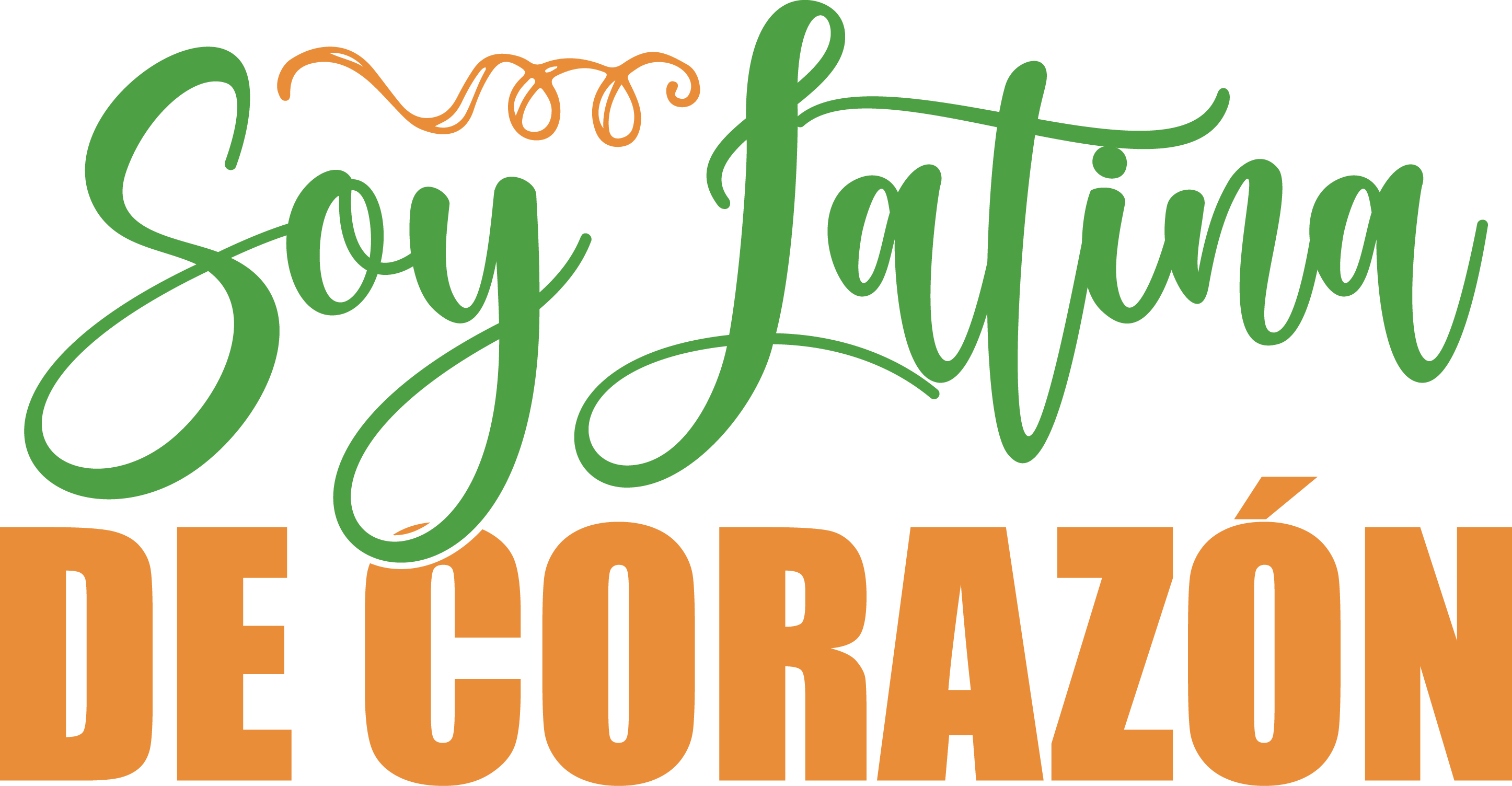Soy Latina de Corazón DTF Transfer | 10" Ready-to-Press Heat Transfer | Latina Pride Graphic for T-Shirts