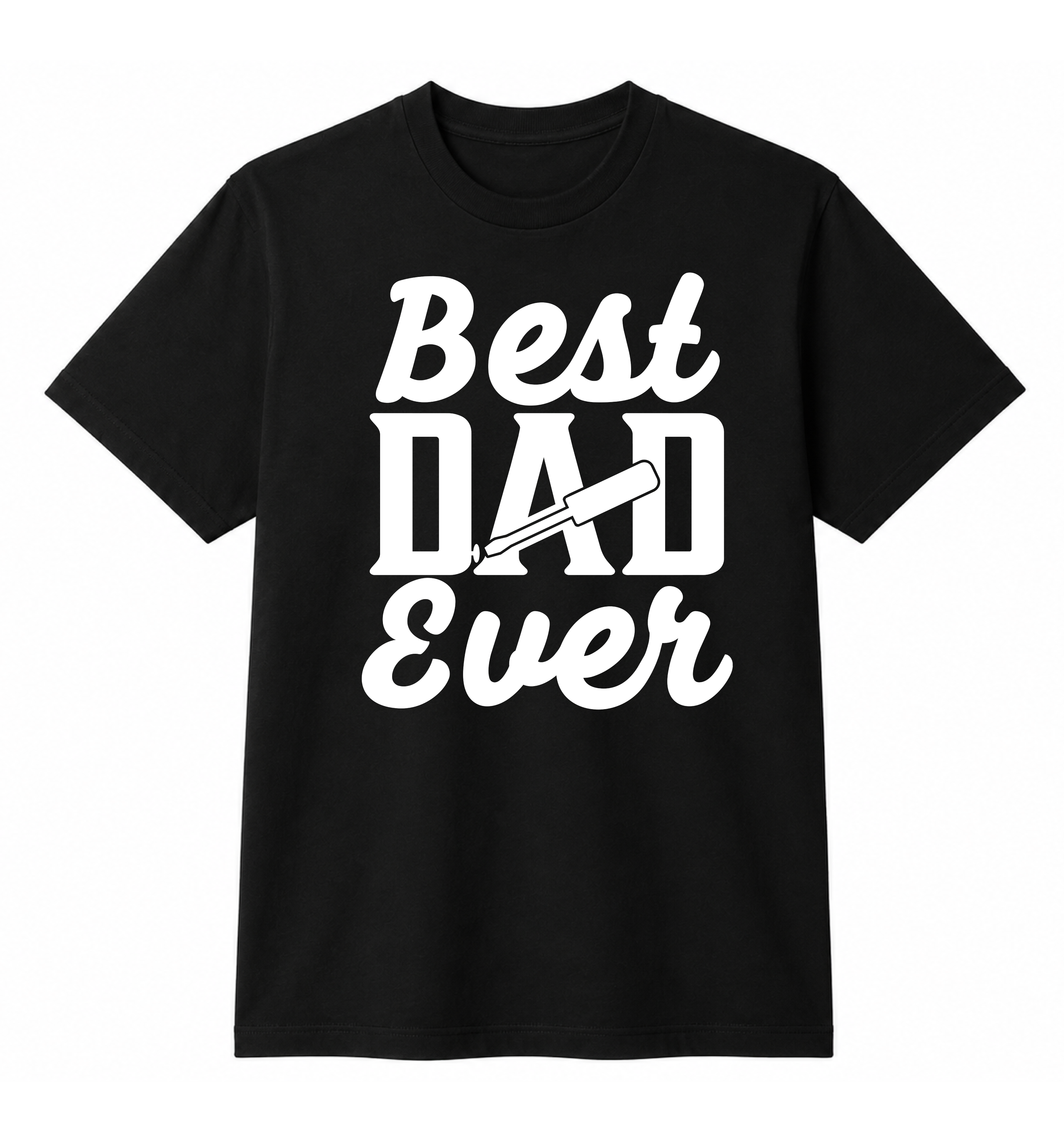 Best Dad Ever Black Graphic T-Shirt