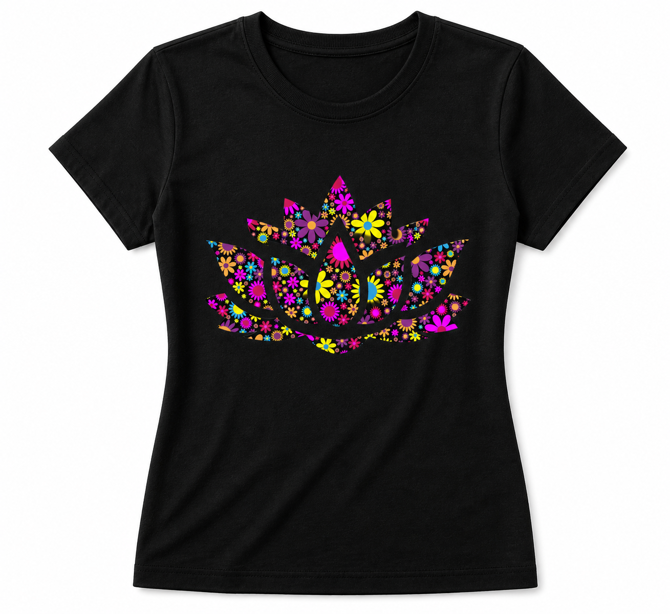Midnight Bloom Lotus Tee