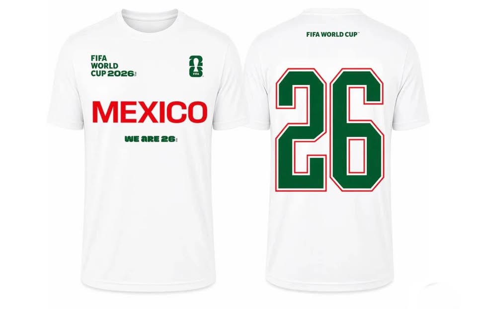 mexico offical custom t shirt white fifa 2026