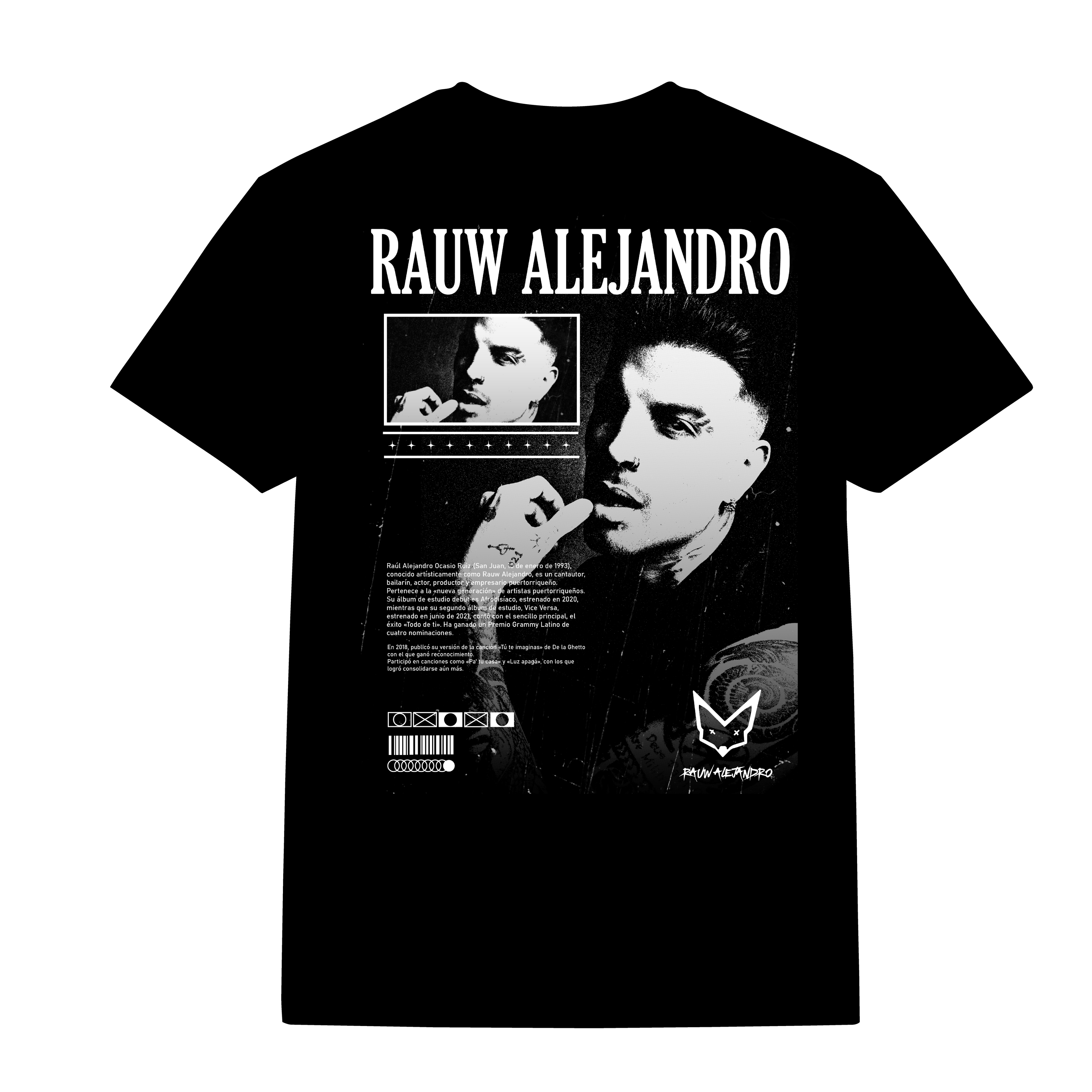 Rauw Alejandro Vintage Graphic T-Shirt – Black Retro Concert Style Tee