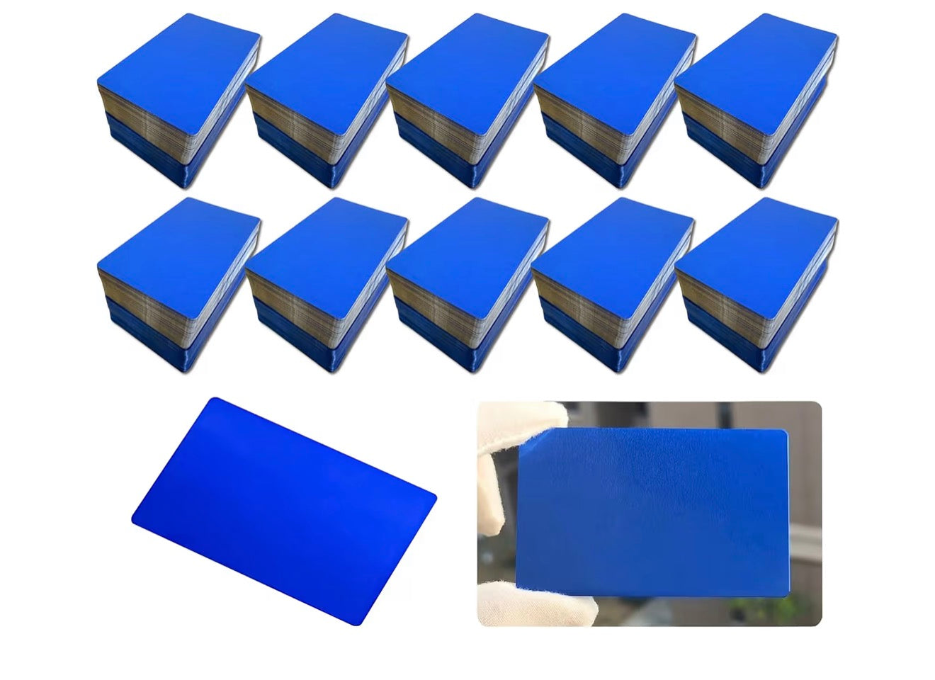 Royal Blue custom laser engraved business cards. Premium high quality, cheap prices. Local pick up DFW area. 