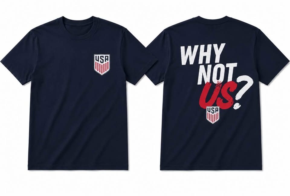 Why Not Us USA Soccer T-Shirt | Patriotic USA Fan Shirt | American Soccer Graphic Tee | USA Supporter Shirt